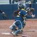 Michigan catcher Sophomore Lauren Sweet tags out Iowa's Megan Blank  out as she slides in home during the fifth inning. Courtney Sacco I AnnArbor.com  